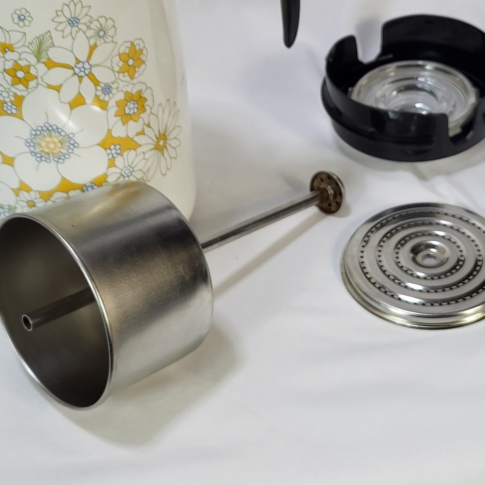 VTG 1970s Corning Ware Floral Bouquet 10 Cup Electromatic Percolator Coffee Pot - Picture 11 of 16